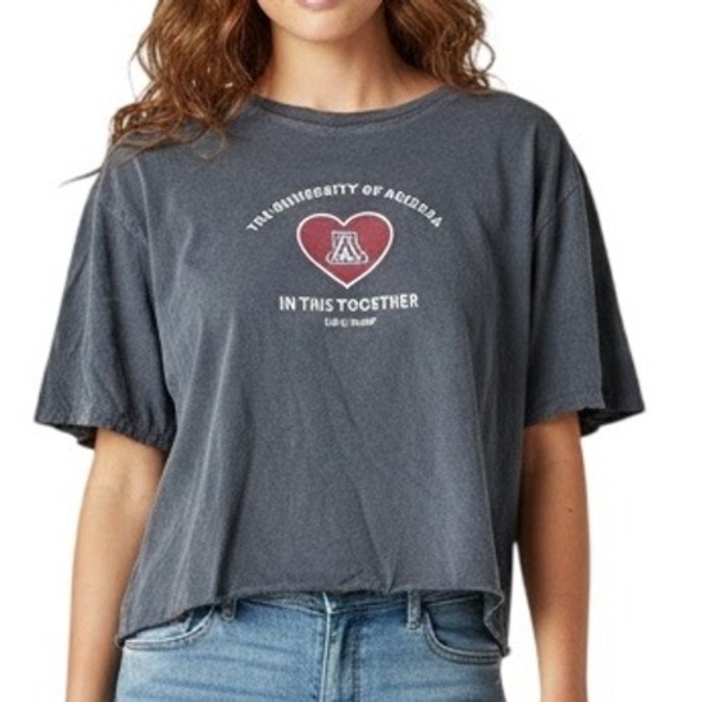 Life is Good University of Arizona Wildcats Heart Graphic T Shirt Womens Large